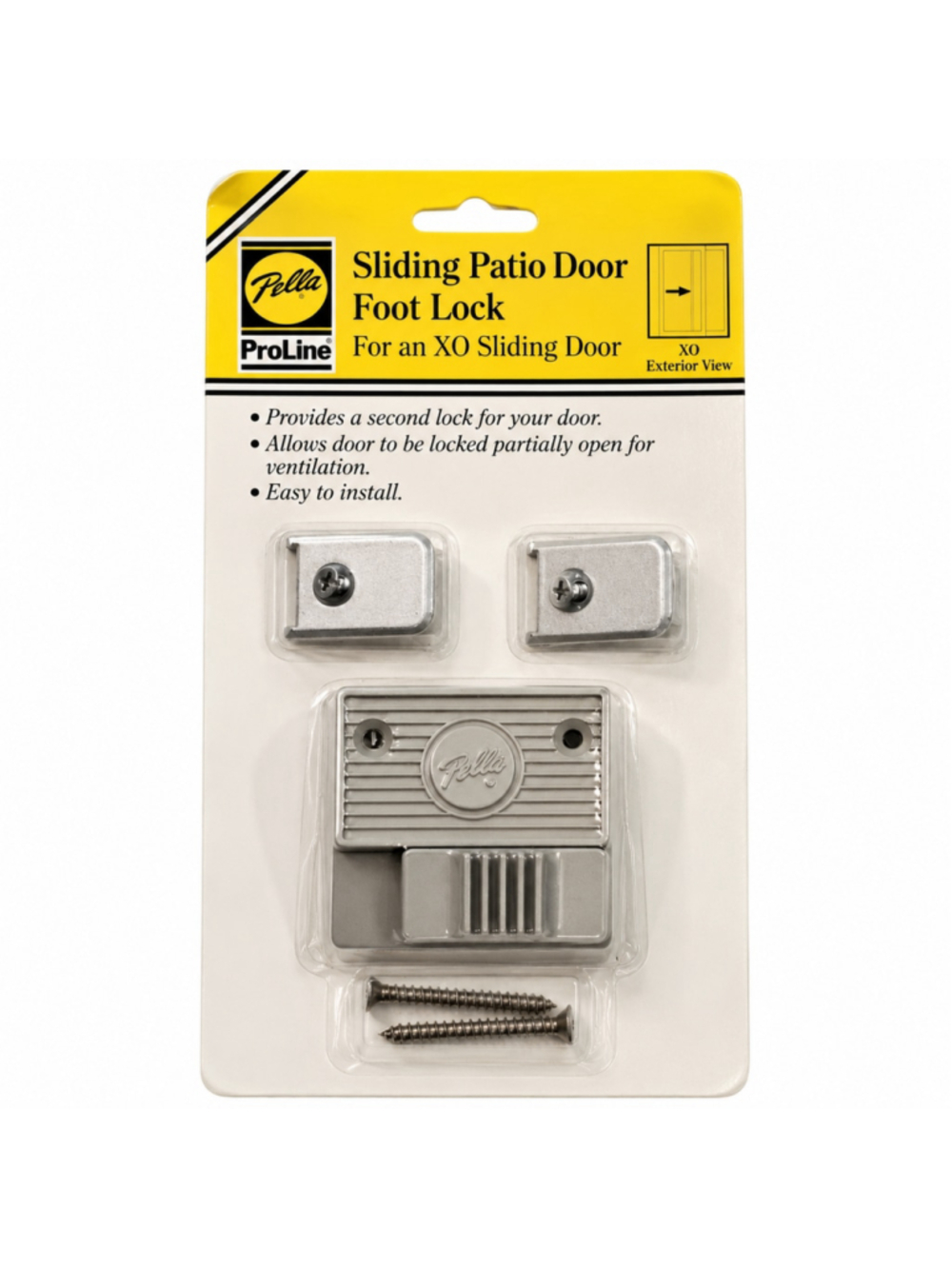 Pella ProLine Sliding Patio Door Foot Lock XO Security Bolt NEW Sealed OEM
